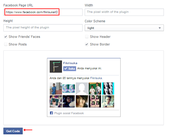 Cara Mendapatkan Kode Like Box Facebook Cara Mendapatkan Kode Like Box Facebook