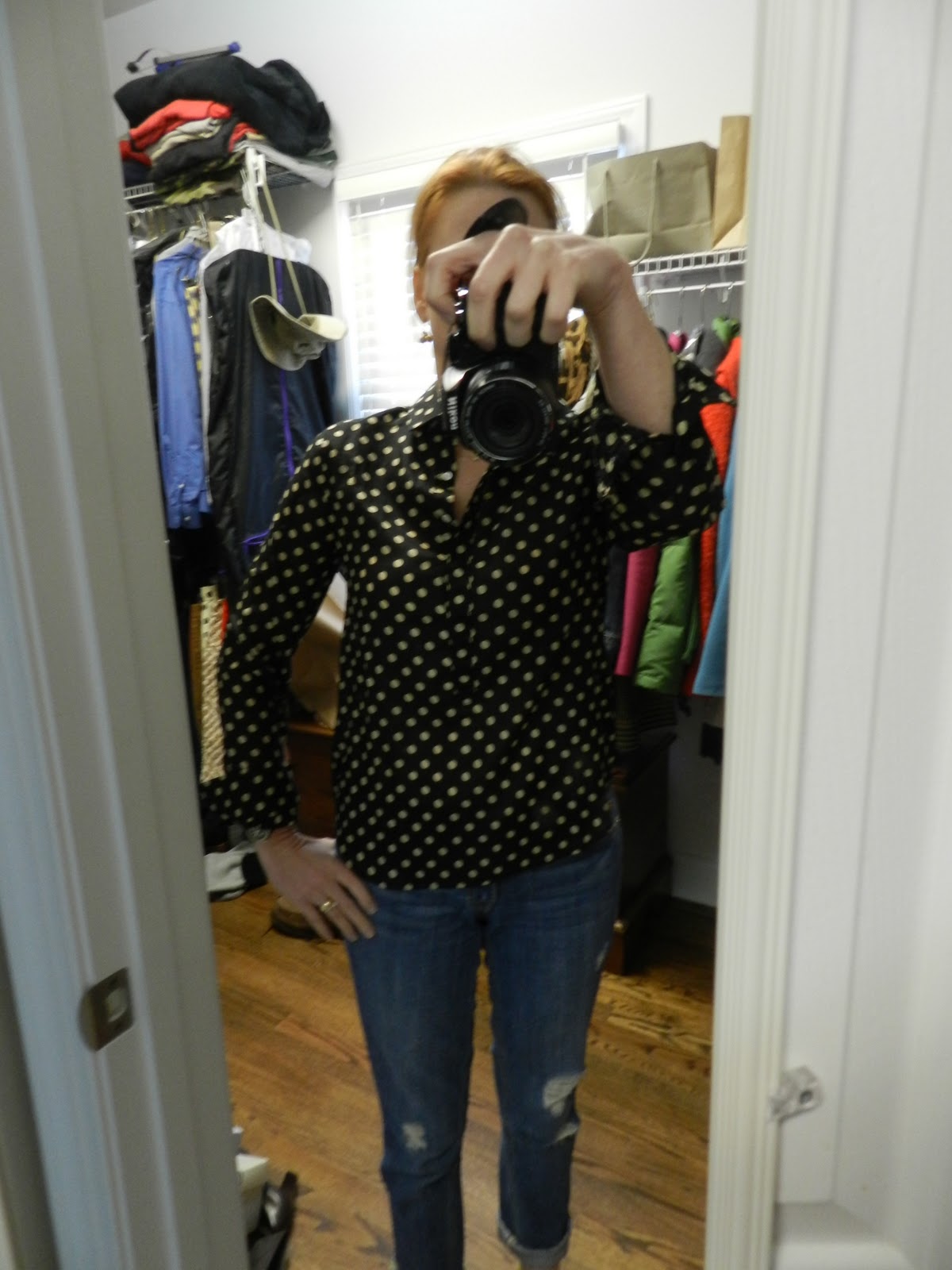 TWEED AND TOILE Review J Crew PolkaDot Popover