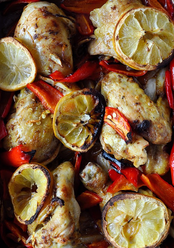 Chicken with lemon and spices