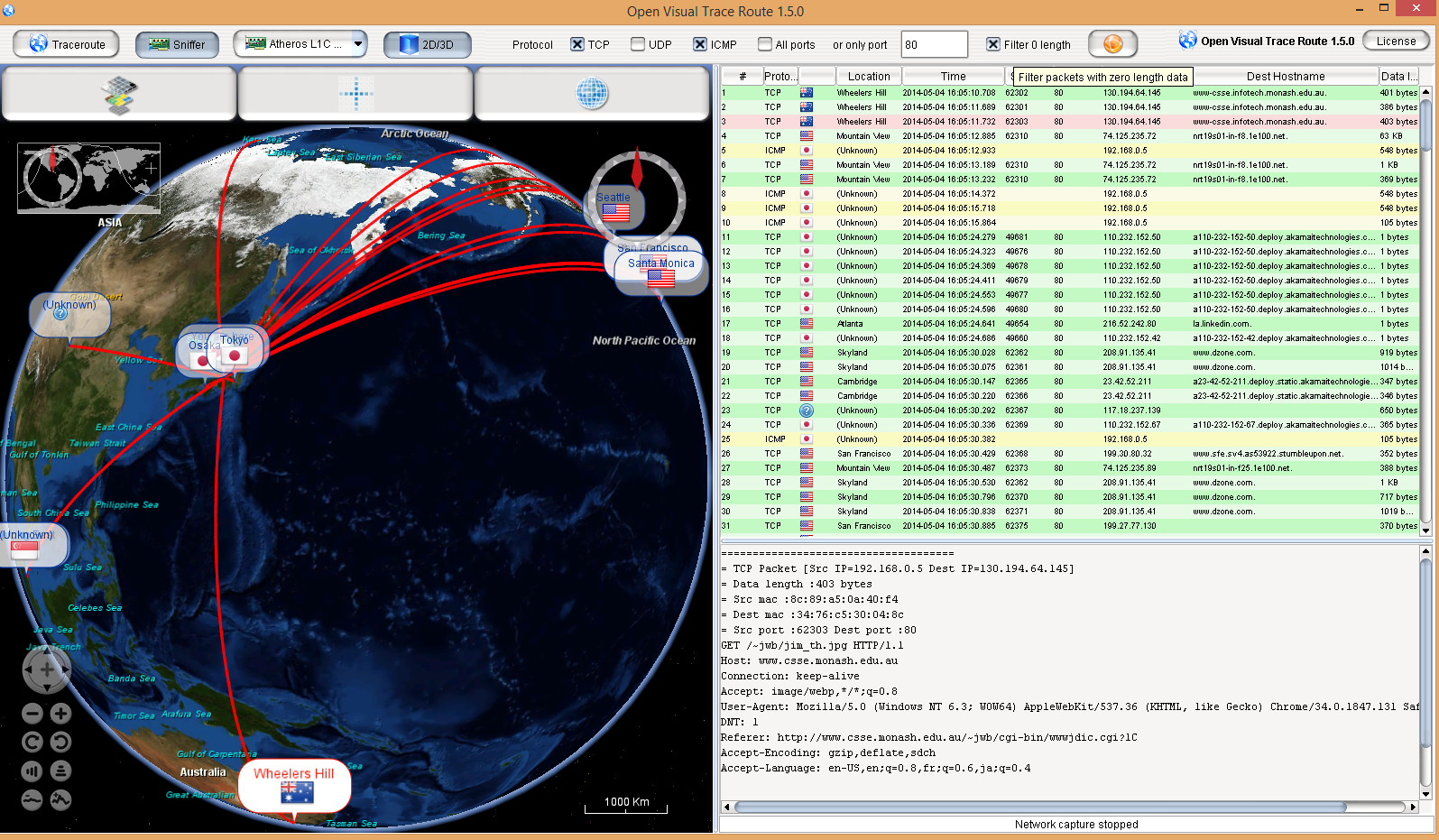 netmap trace route netmap trace route