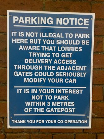 Famous Sad Love Quotes: Funniest Parking Signs