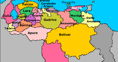 Download Mapa Politico Territorial De Venezuela Para Colorear PNG