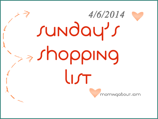 Sunday's Shopping List