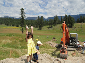 digging the foundation for aunt becky's house