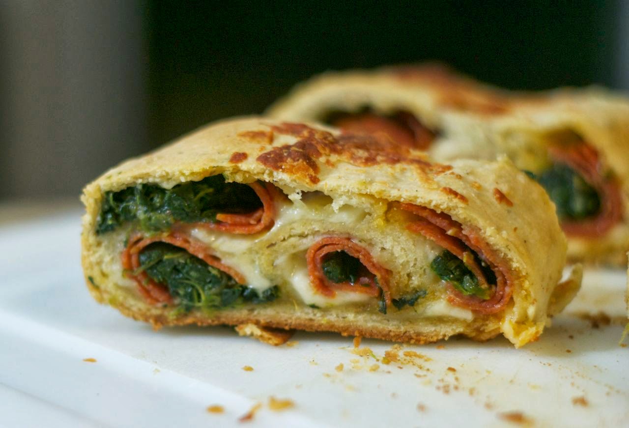 Spinach Pepperoni Bread