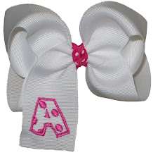 NEW! Polka Dot Initial Monogrammed Hair Bow