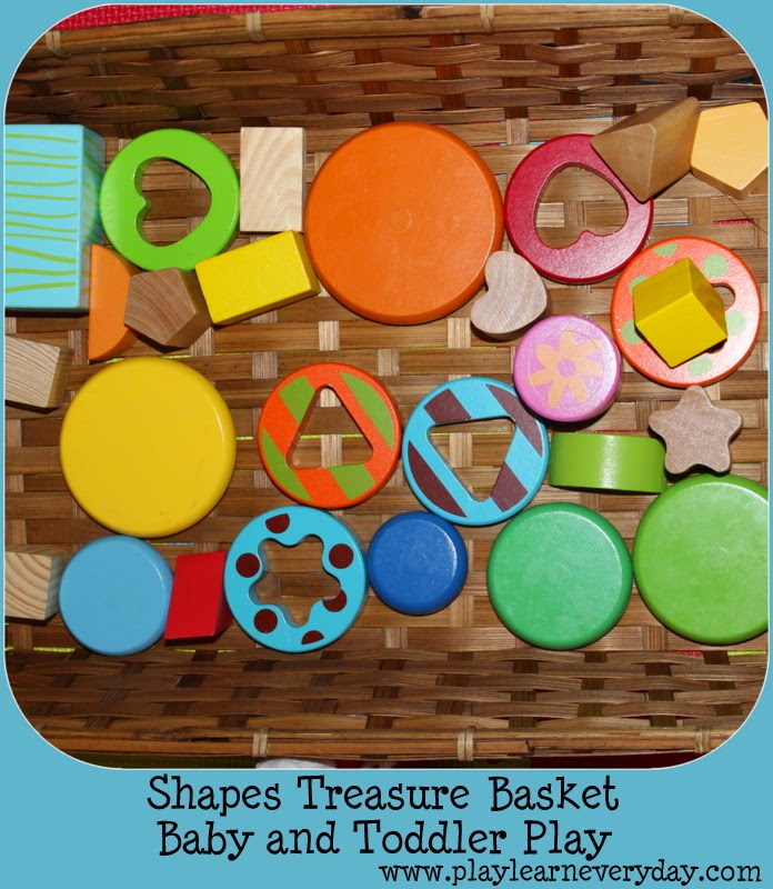 Shapes Treasure Basket for Baby and Toddler Play Play and Learn Every Day