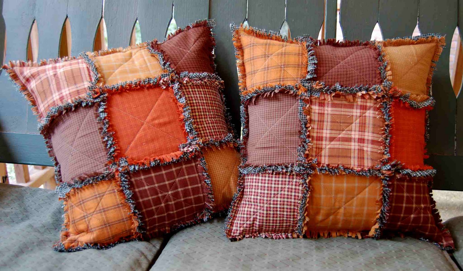 The Arkansas Man Quilter Fall Rag Pillows