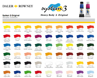 Daler Rowney Colour Chart