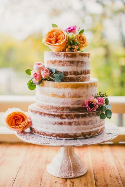 Descubre los naked cakes: Lo último en ponqués de boda
