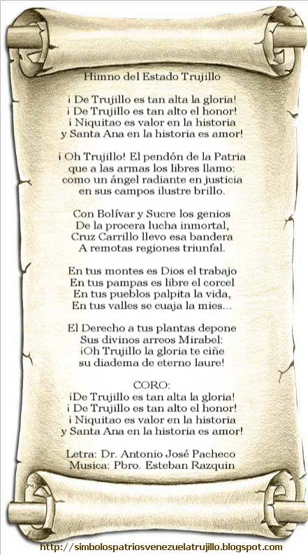 Himno del Estado Trujillo Venezuela