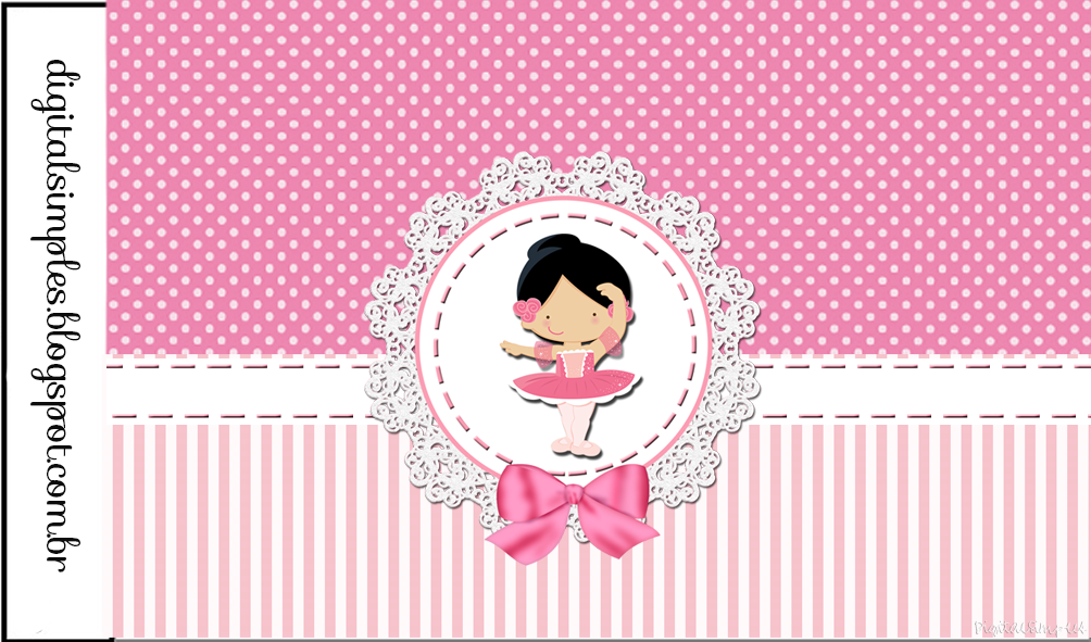 Kit de Personalizados Tema"Bailarina Rosa" para Imprimir Artesanato Brasileiro No Exterior ~ Kit de Personalizados Tema"Bailarina Rosa" para Imprimir