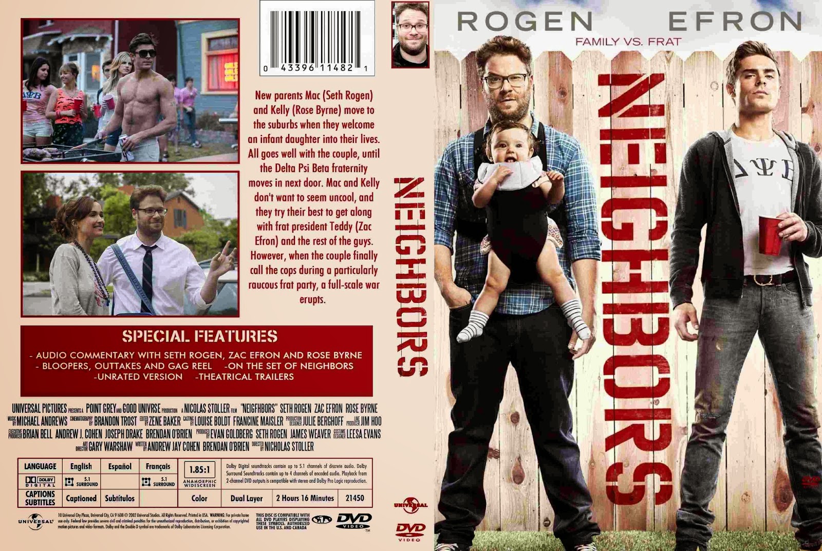 Neighbor Photos : Neighbors (2014) - Cover DVD Movie.