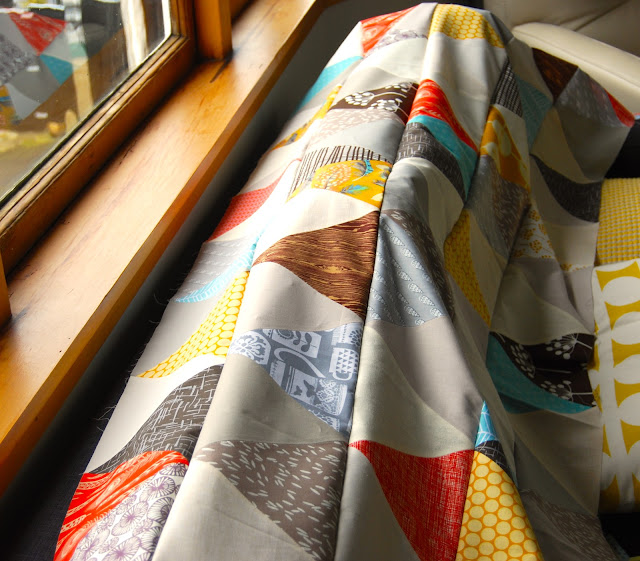 Modern sixty degree triangle quilt