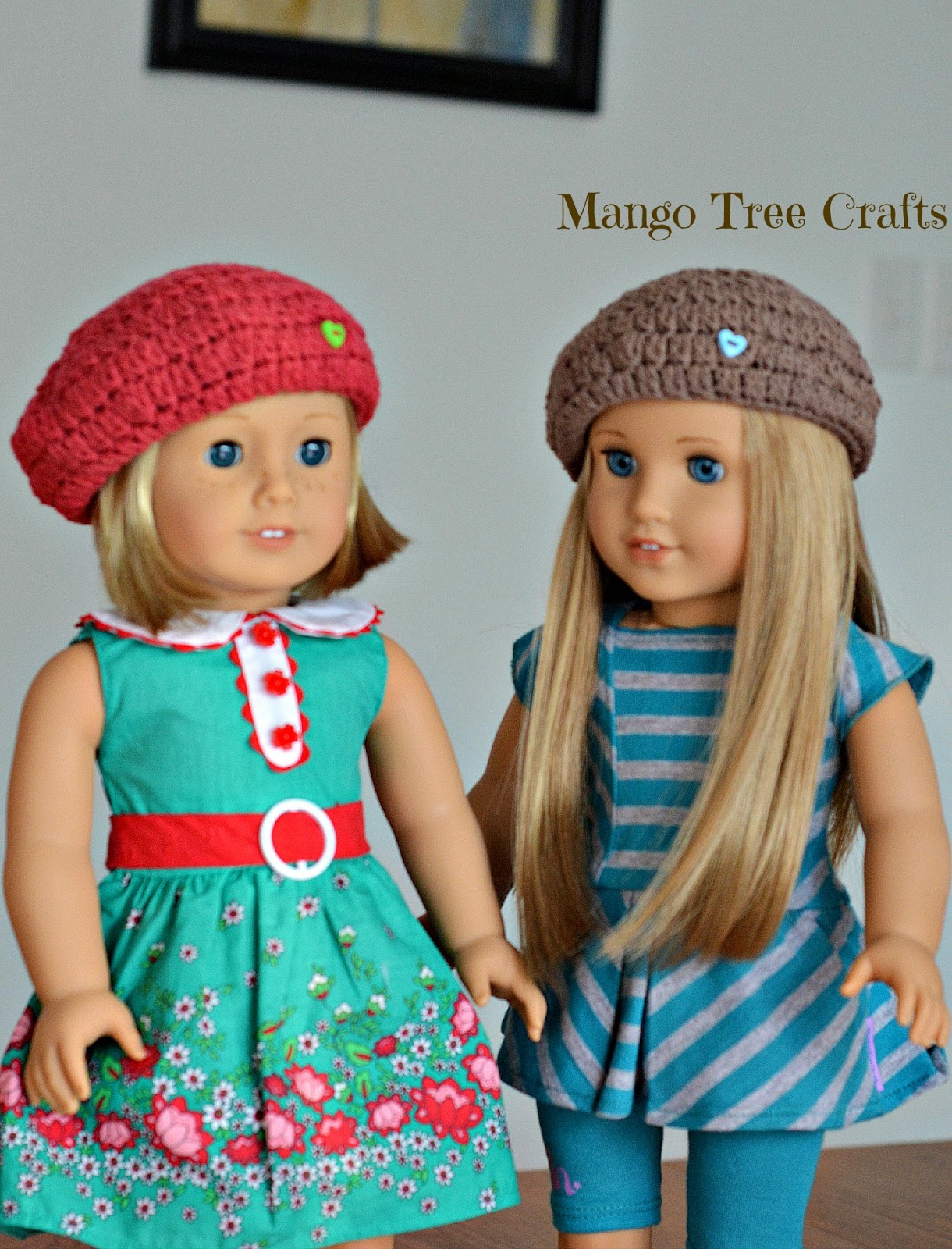Crochet Beret Hat Pattern for 18” American Girl Doll