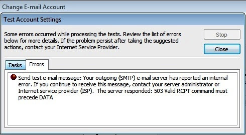 503 valid rcpt command must precede data outlook 2013 503 valid rcpt command must precede data outlook 2013