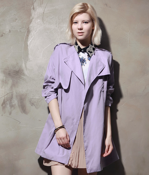 Purple Andrea Trench Coat