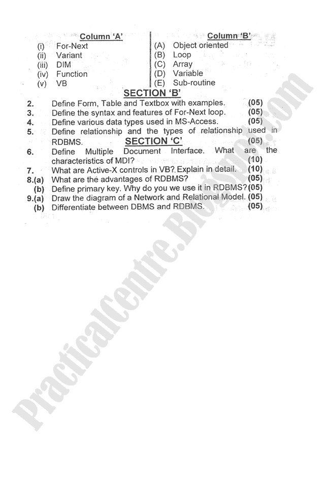 Computer-science-2009-five-year-paper-class-XII