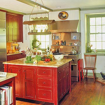Modern Furniture: Red Kitchen Decorating Ideas 2012