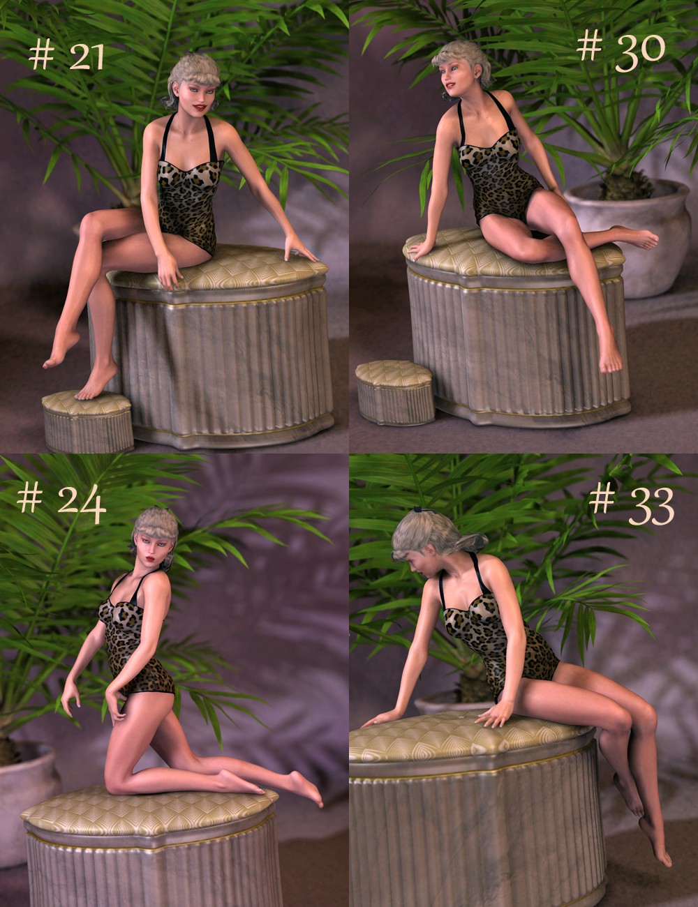 Classic Pin-Up Sitting Poses for Victoria 6 Classic Pin-Up Sitting Poses for Victoria 6