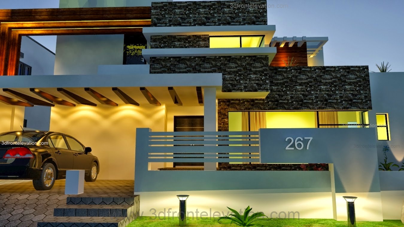 1 Kanal Modern Contemporary Design 3D Front Elevation Sukh Chayn ... 1 Kanal Modern Contemporary Design 3D Front Elevation Sukh Chayn ...