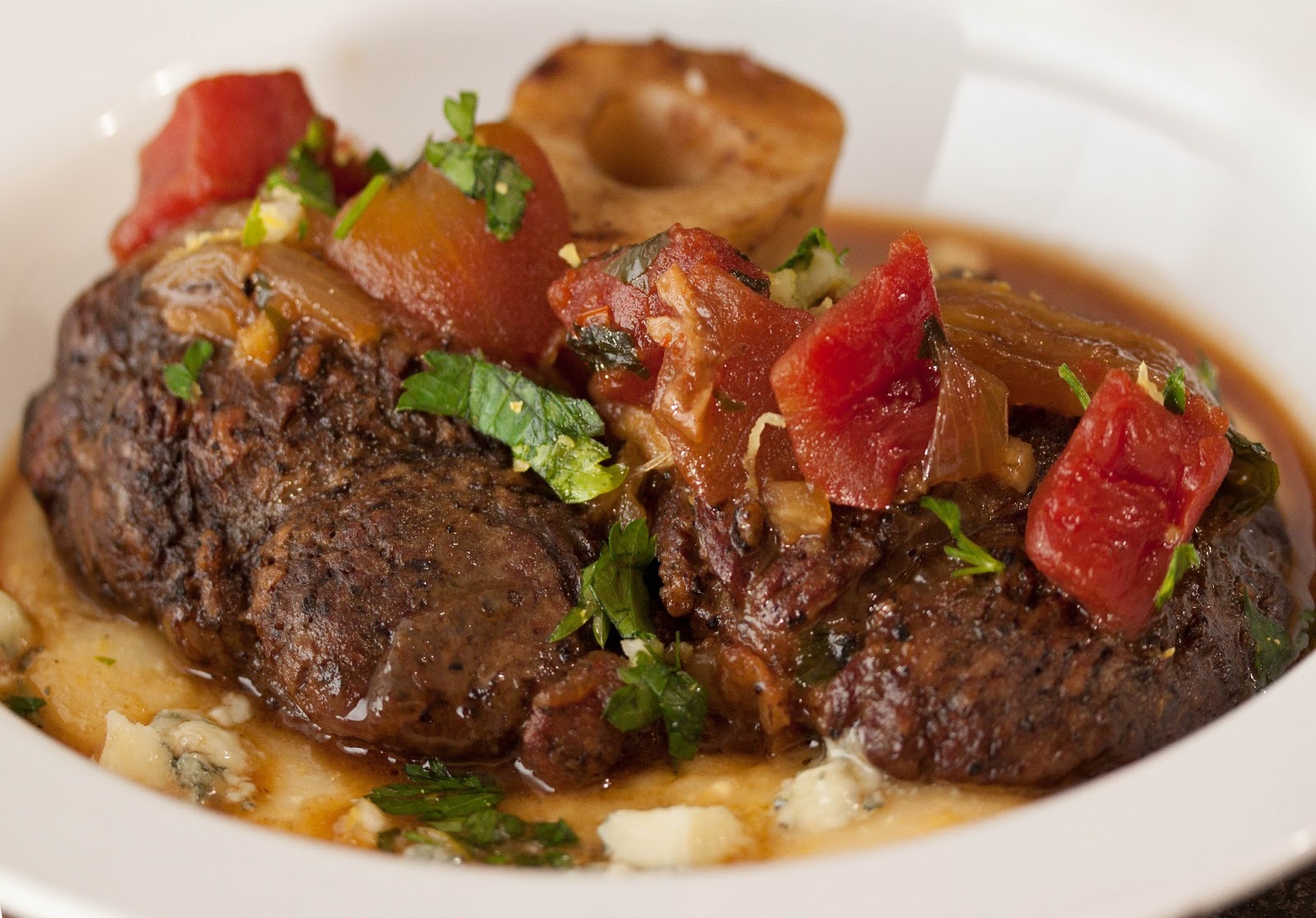 THE PANTRY PANDA Osso Bucco. Gremolata. Polenta with