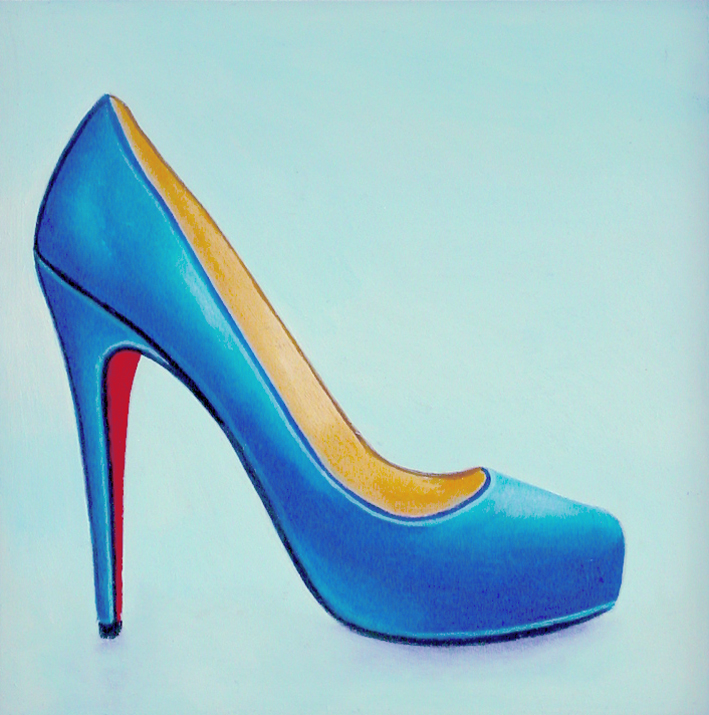 Daily realism paintings by Gerard Boersma Christian Louboutin 17 Still Life Painting Of Blue