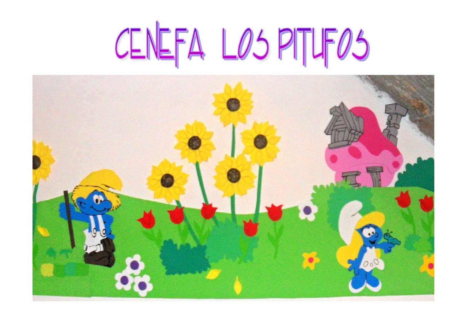 cenefas foami arte color cenefa en foamy de los pitufos cenefas foami arte color cenefa en foamy de los pitufos