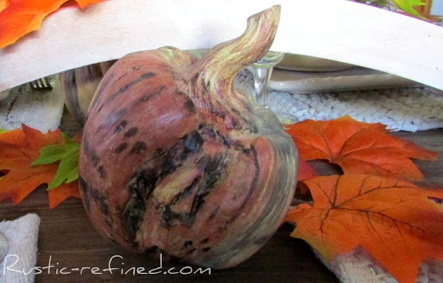 Fall Leaves Tablescape @ Rustic-refined.com