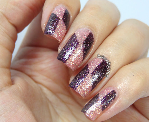 barry royal glitter nail art