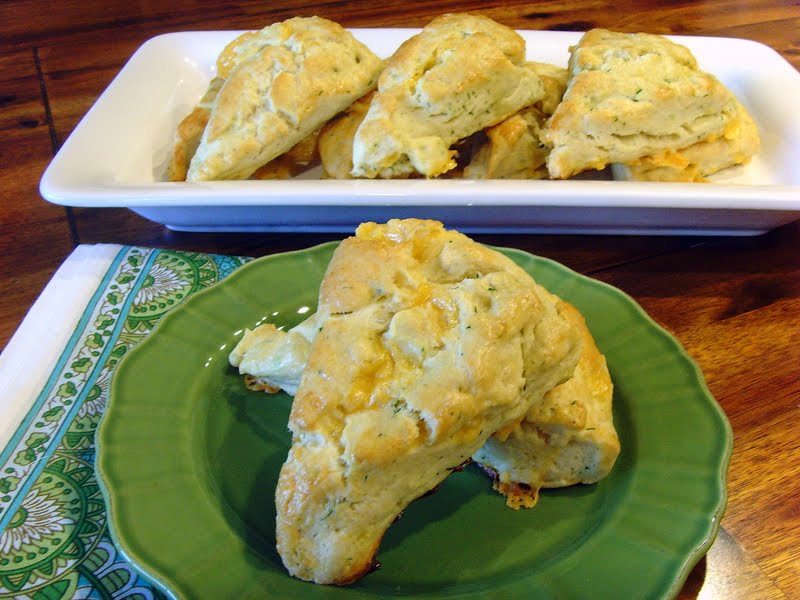 scones, ina garten, cheddar, dill, butter