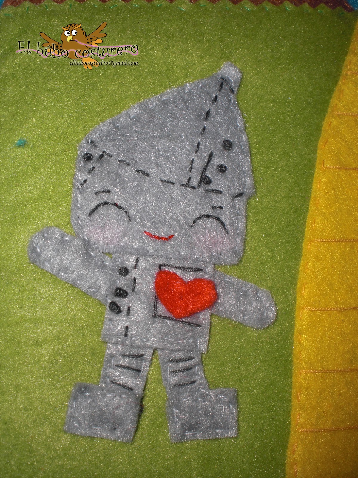 El búho costurero: Cuaderno en fieltro El mago de Oz.