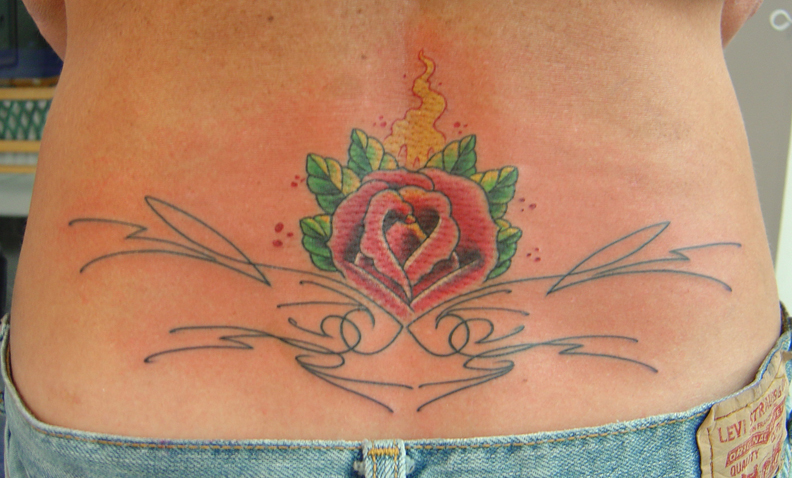 Design Tattoo In Lower Back