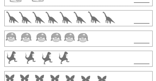 Kindergarten counting worksheet