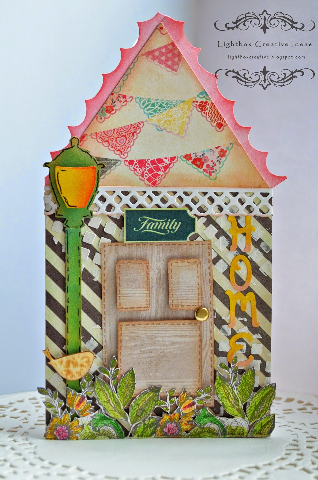 Lightbox creative Ideas New Home Shaped card