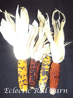 indian corn for candle, candle surranded by indian corn