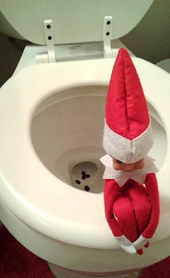 elf on the shelf pooping toilet