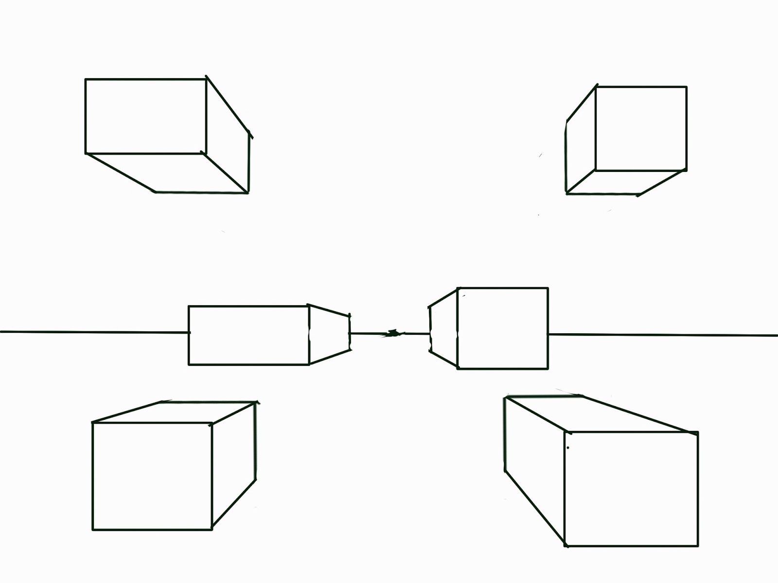 worksheet Perspective Worksheets the helpful art teacher fun with one point perspective boxes and an error occurred