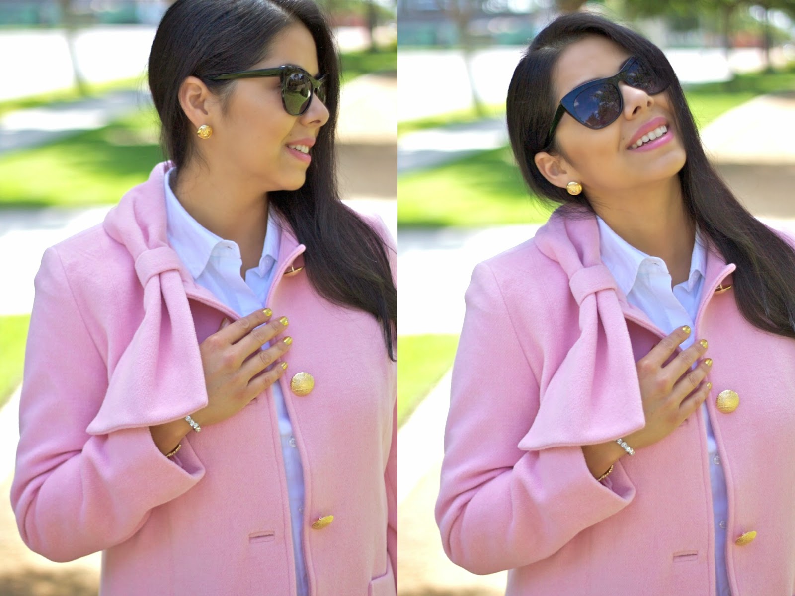 Cabi pink coat, cabi tuscadero coat, gold buttons, details, cabi clothing tuscadero coat blog