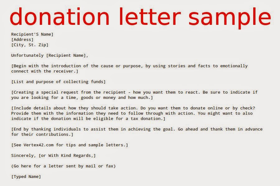 request for donations letter