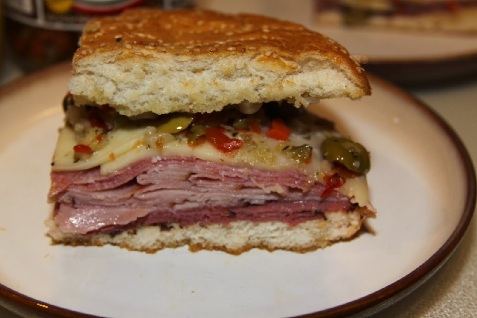For the Love of Food New Orleans Muffuletta Sandwich with Olive Salad