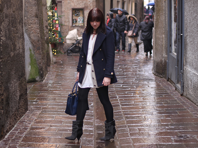 Outfit Beiges Kleid Strick Cardigan Und Boots Von Isabel Marant Pour H M Life Und Style Blog Aus Osterreich