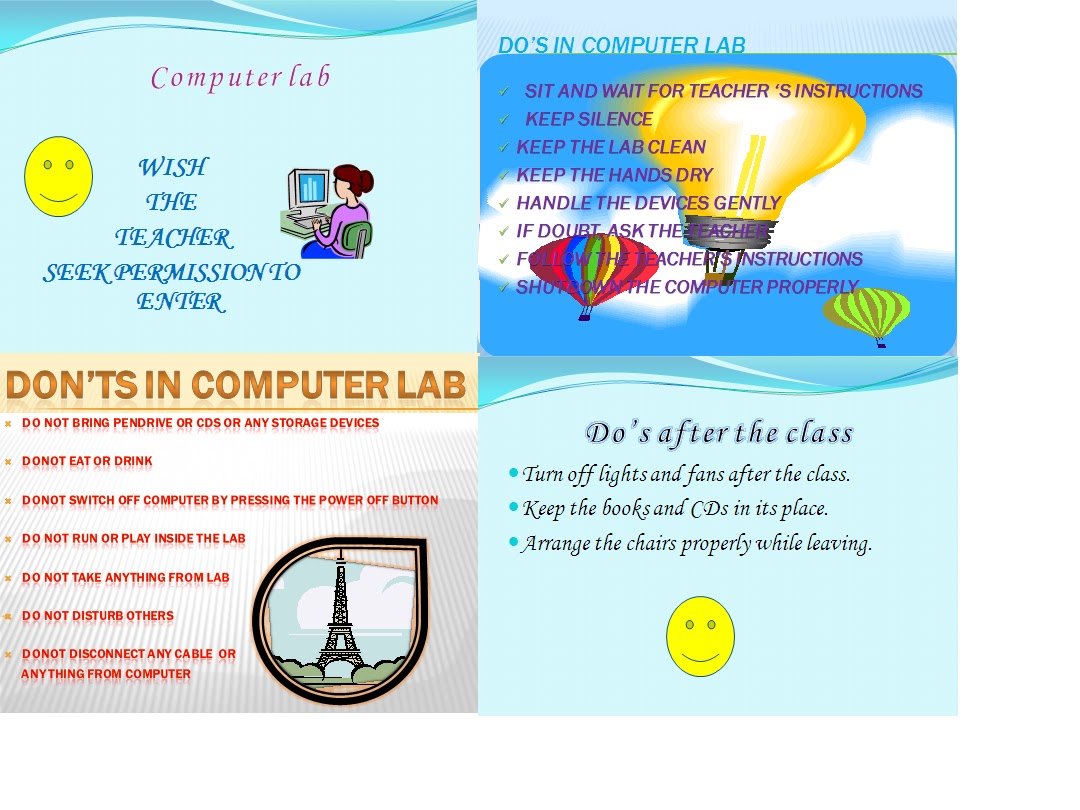 KAMALALAYAM Do's and Dont's in Computer Lab