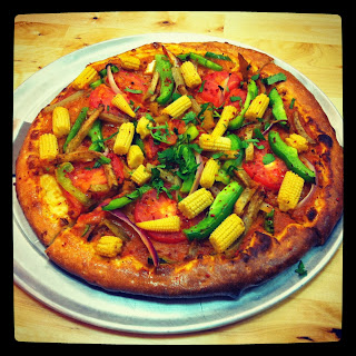 Vegan Achari Veggie Pizza