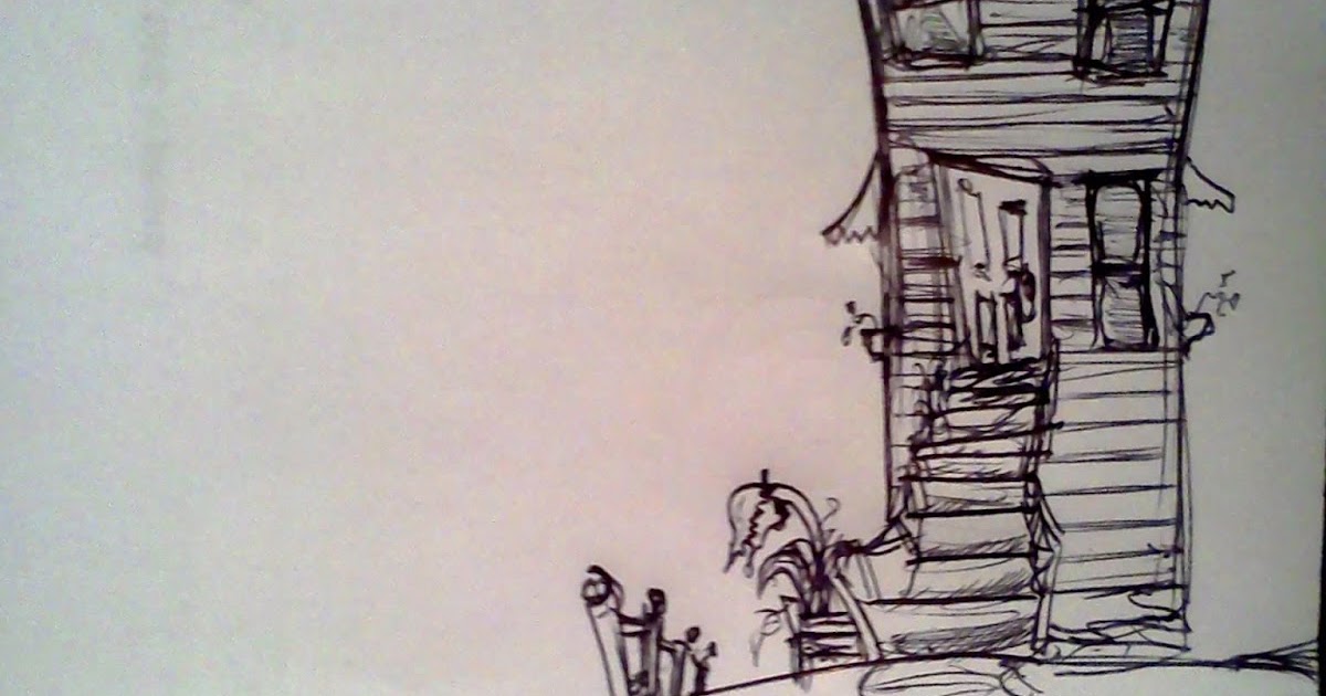 creepy house sketch creepy house sketch