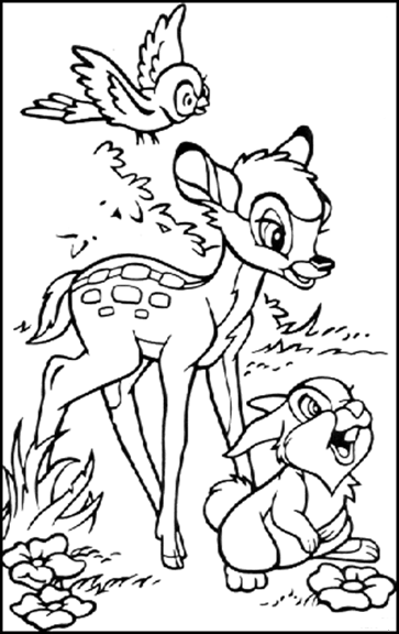 Disegni Di Bambi Da Colorare Pagine Da Colorare Stampabili