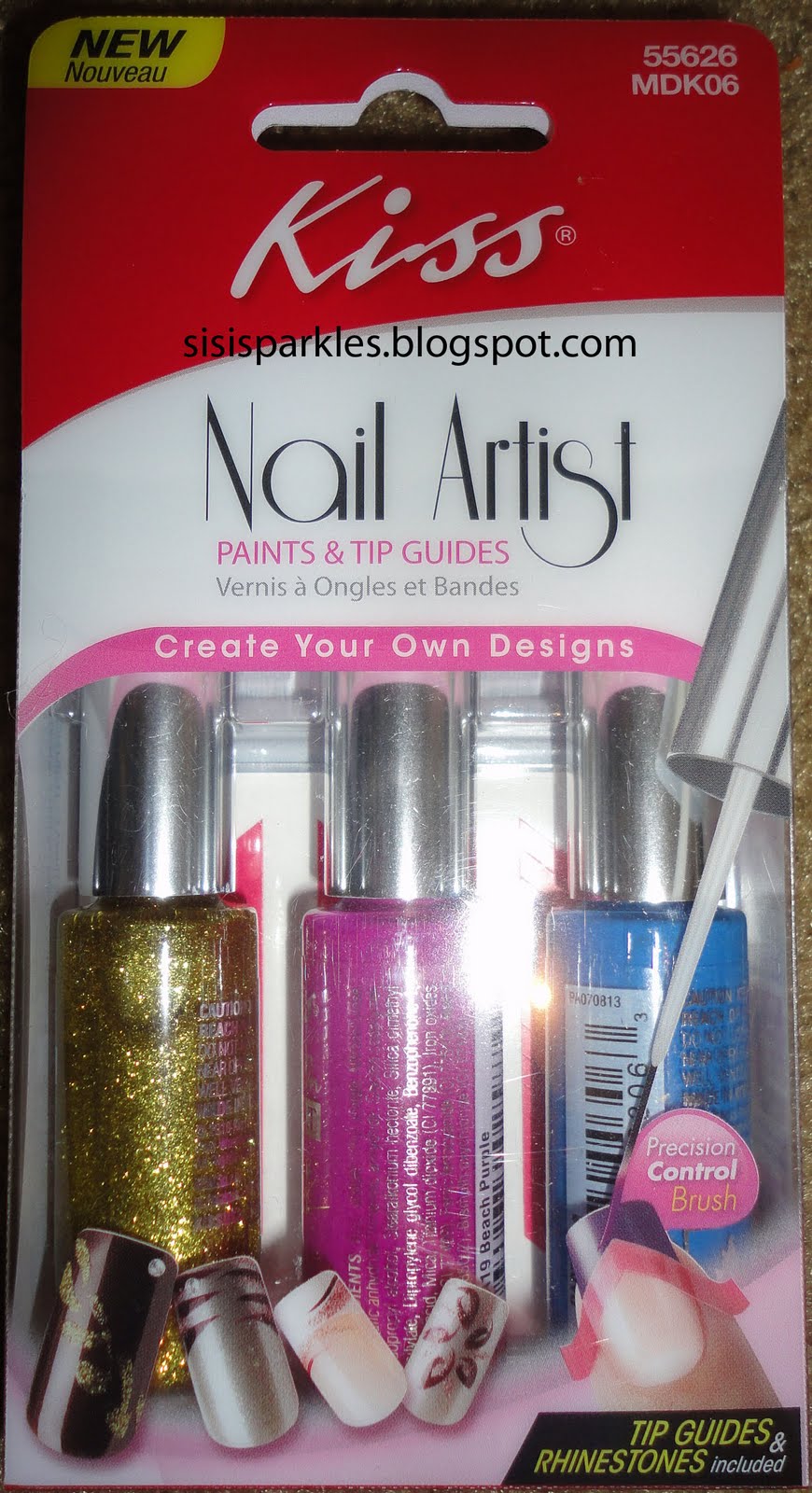SiSi Sparkles Review Kiss Nail Artist Nail Paint MDK06