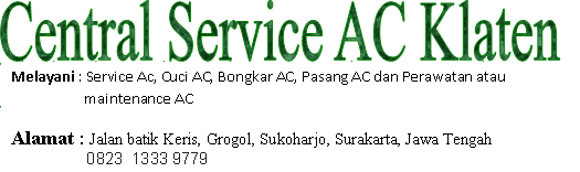 Service AC di Kota Klaten Jawa Tengah