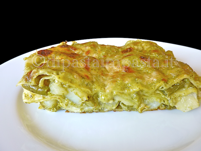 Lasagne al pesto con fagiolini e patate da Di pasta impasta su