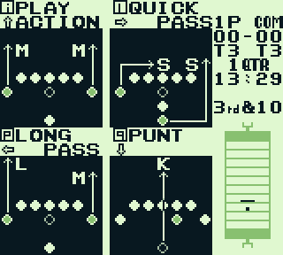 Game Boy Guru Play Action Football 1990